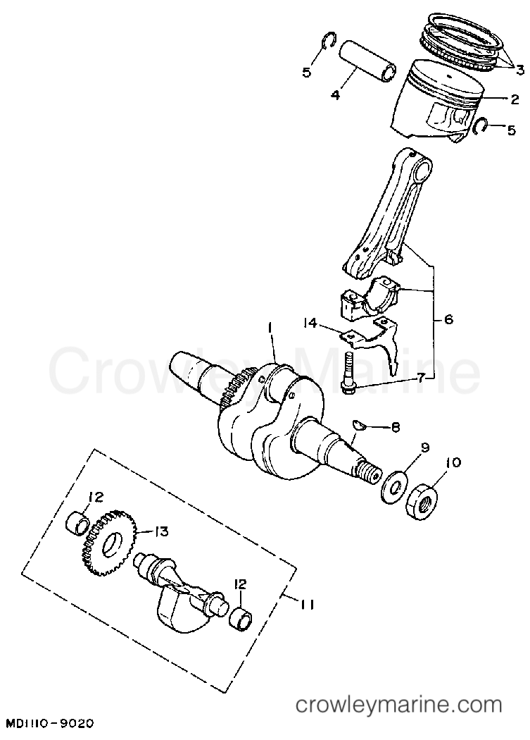 Yamaha Motors YG500D - CRANKSHAFT PISTON