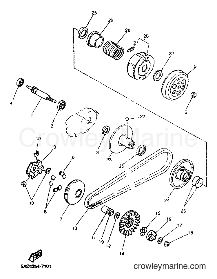 2001 Scooter YN50 - YN50 (5MR7) [010] - CLUTCH