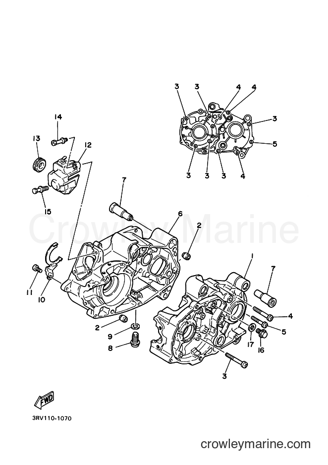 2003 Dirt Bike PW80 - PW80 (4BCD) [040] - CRANKCASE