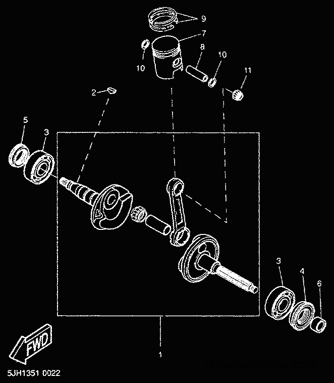 2001 Scooter CW50RS - CW50RS (5FXM) [030] - CRANKSHAFT & PISTON