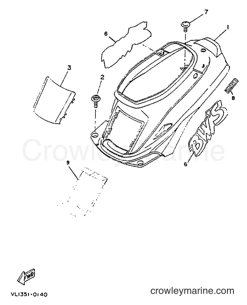 1994 Scooter CW50 - CW50 (4LJ1) [999] - SIDE COVER & OIL TANK