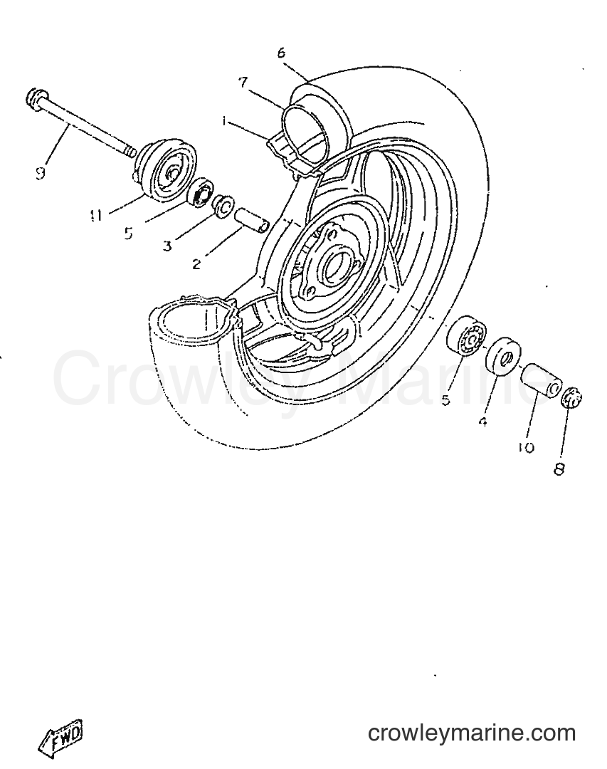 1998 Scooter CY50R - CY50R (3WG7) [999] - FRONT WHEEL