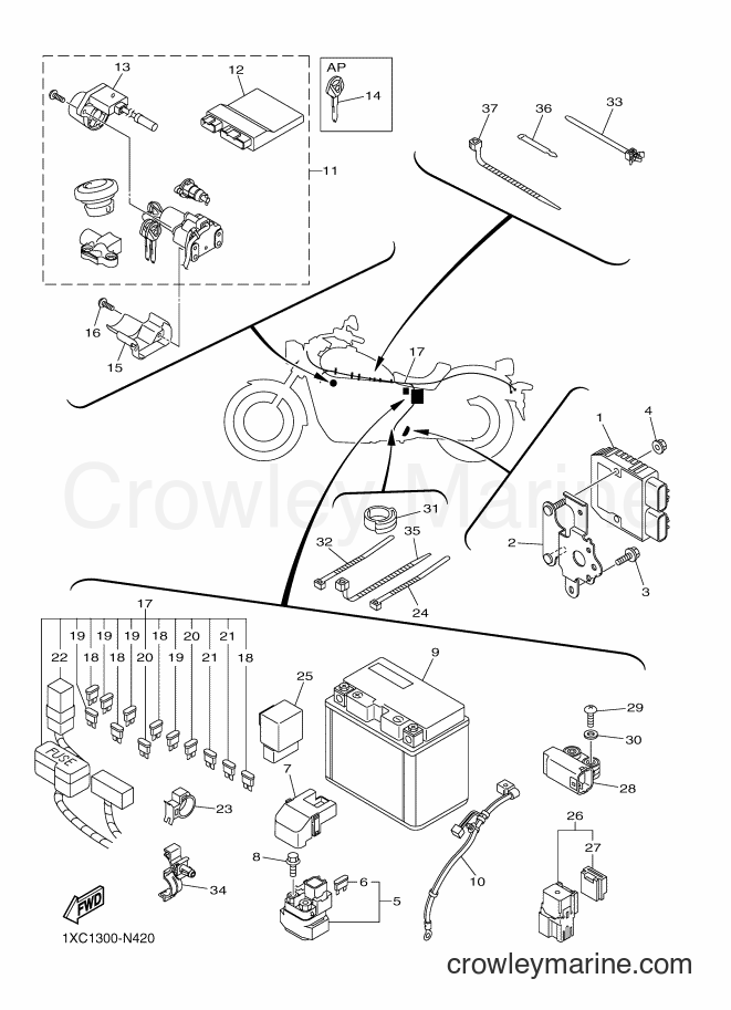 Yamaha Motors XVS950CU (2DXM) [010] - ELECTRICAL 2