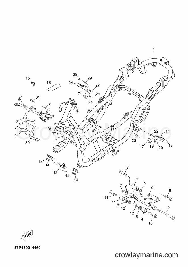 Yamaha Motors YP125R (39D5) [050] - FRAME