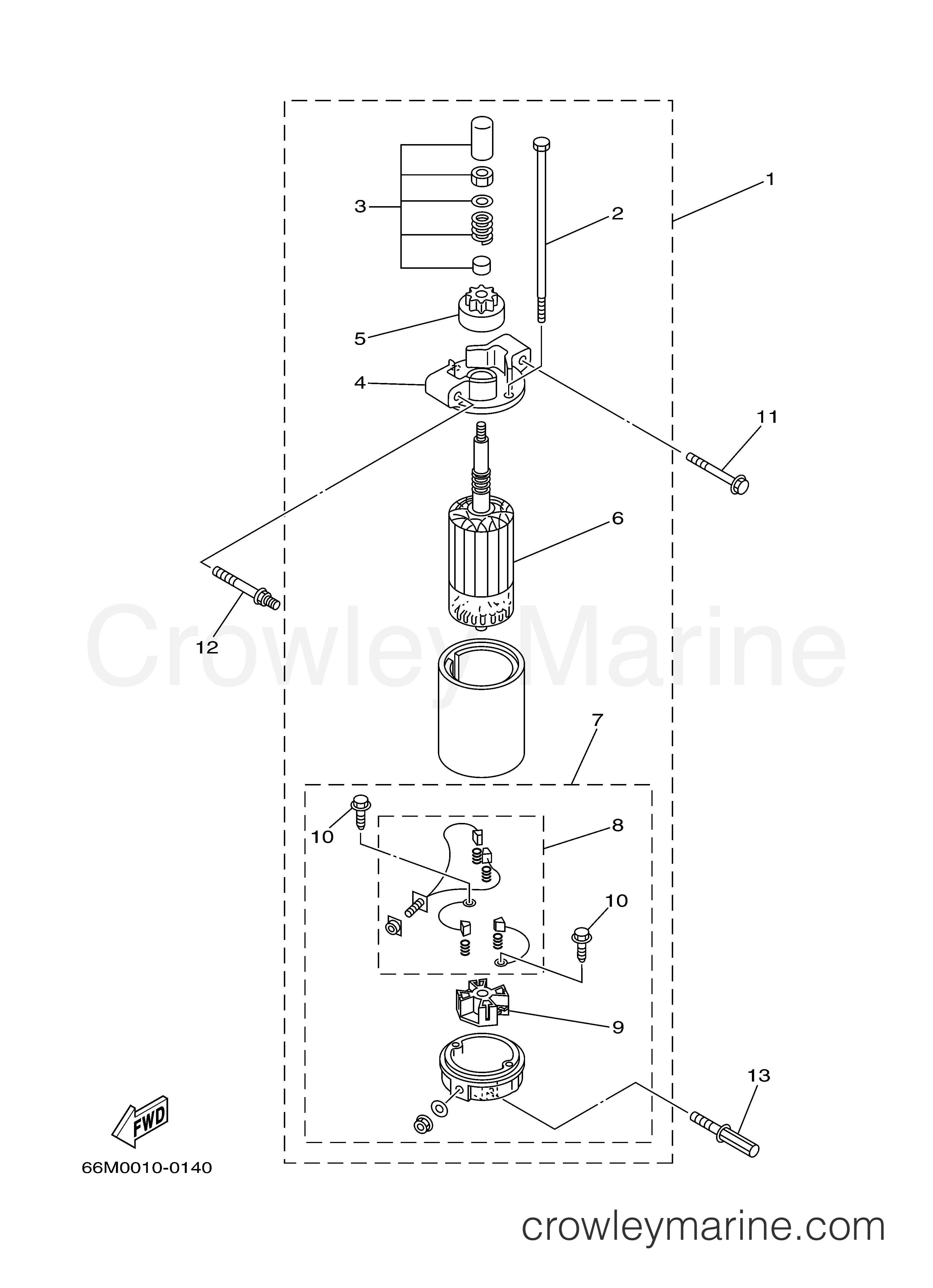 Yamaha Motors F15MSHB - STARTING MOTOR EH