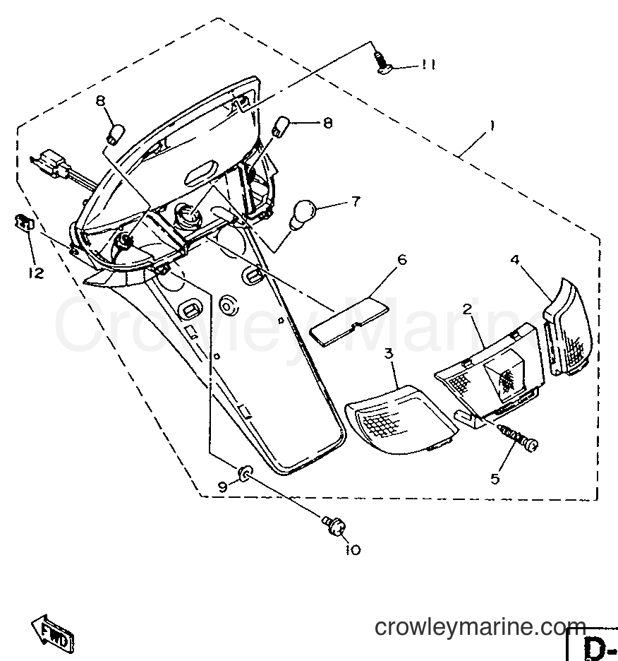 1996 Scooter YA50S - YA50S (4MJ2) [999] - LUZ TRASERA