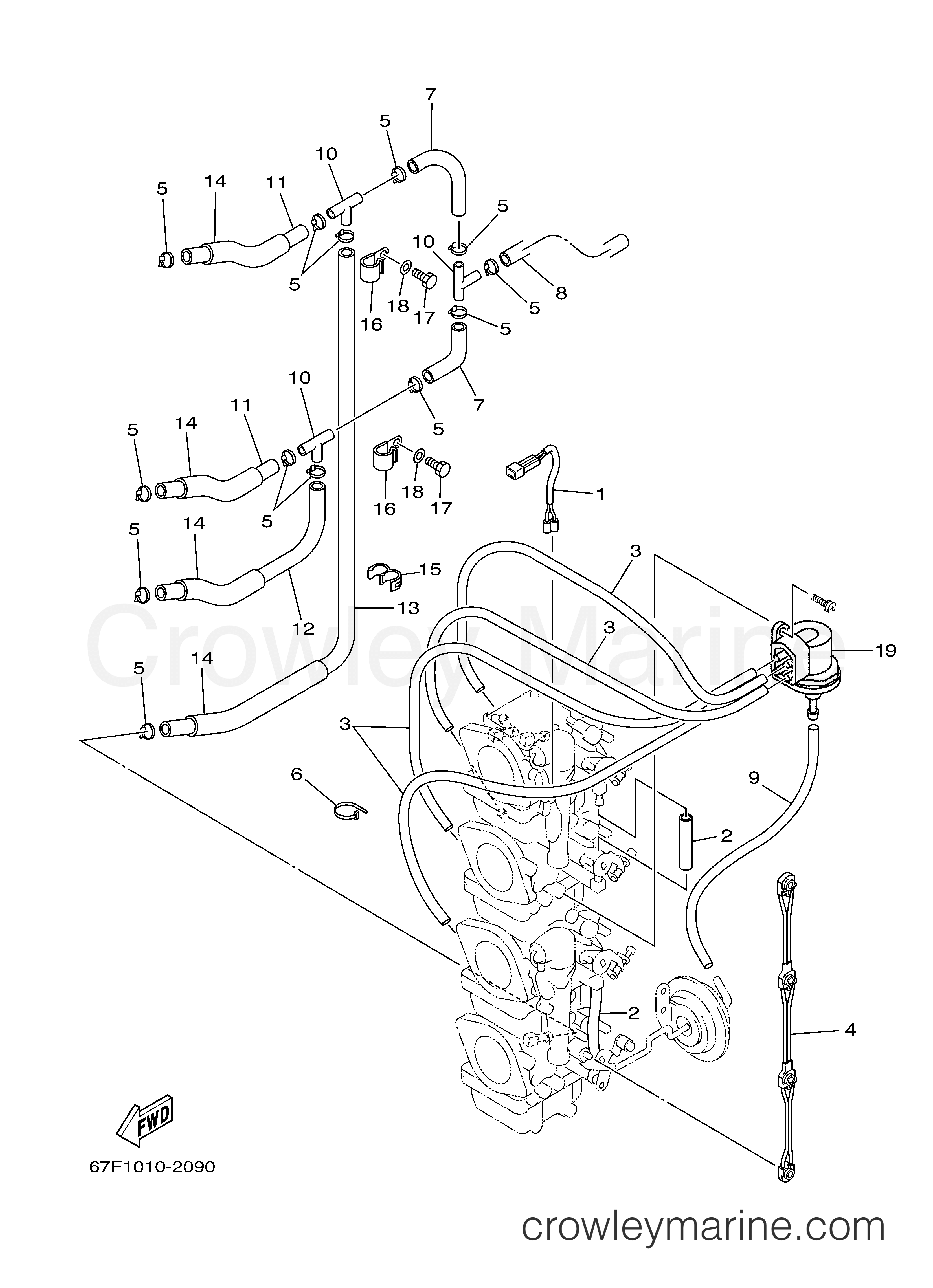 Yamaha Motors F90TJRB - CARBURETOR 2