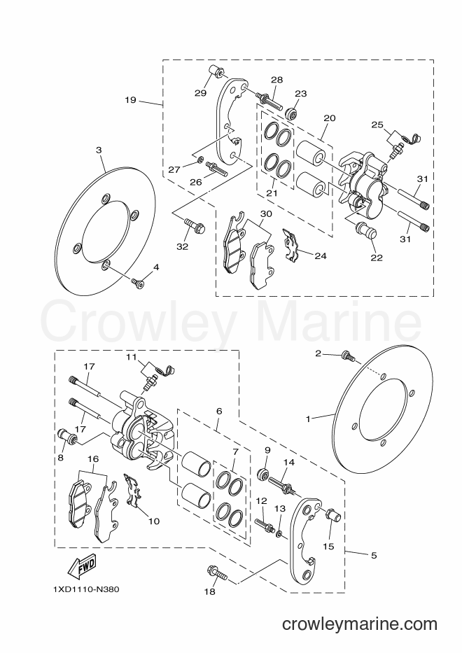 Yamaha Motors YXM700E (B42E) [010] - REAR BRAKE CALIPER