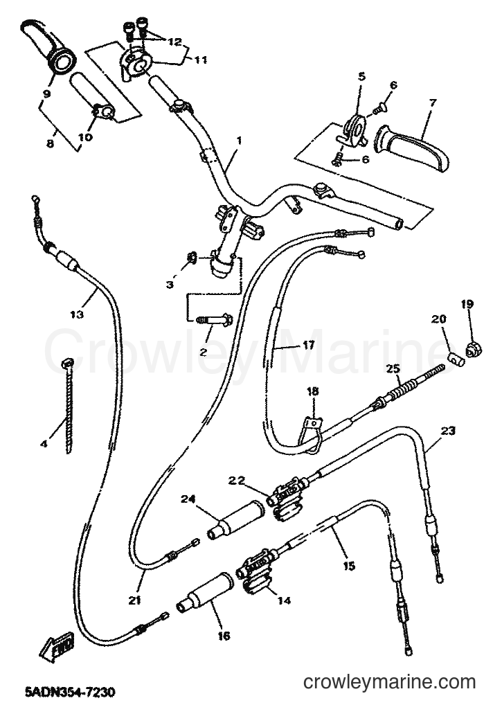 Yamaha Motors YN50M (5MRG) [010] - STEERING HANDLE & CABLE