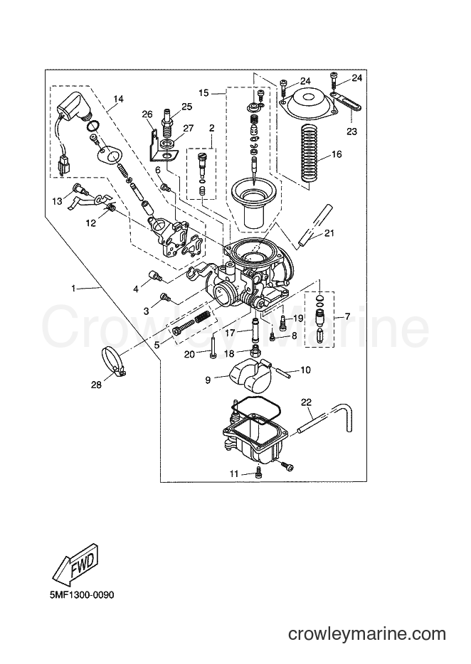2001 Scooter XQ125 - XQ125 (5HT2) [030] - CARBURETOR