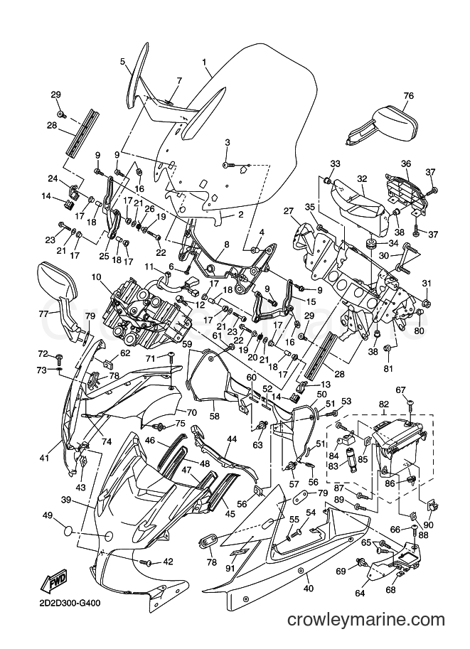 Yamaha Motors FJR1300AS (2D2E) [010] - COWLING 1