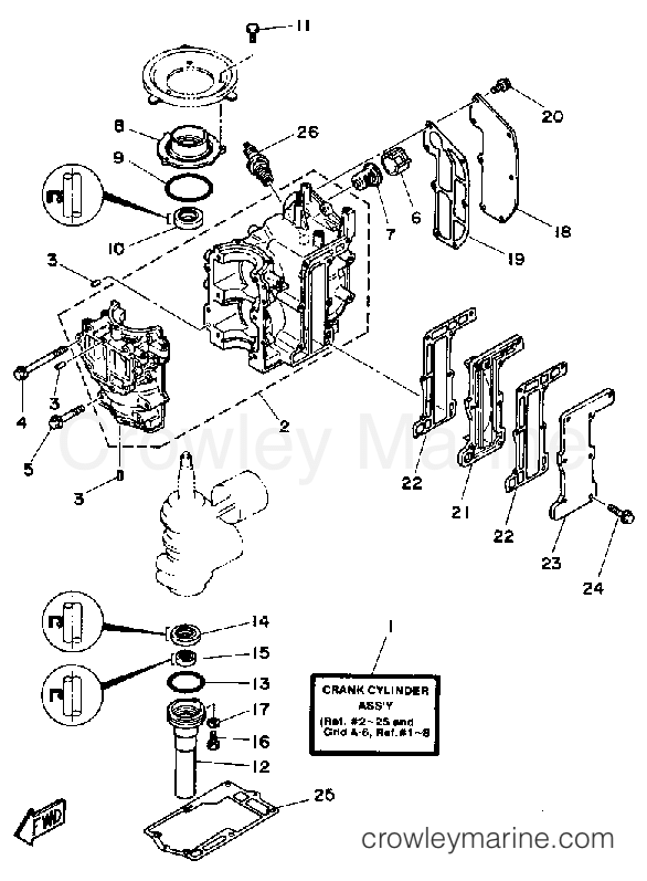 Yamaha Motors 8SG - CRANKCASE CYLINDER