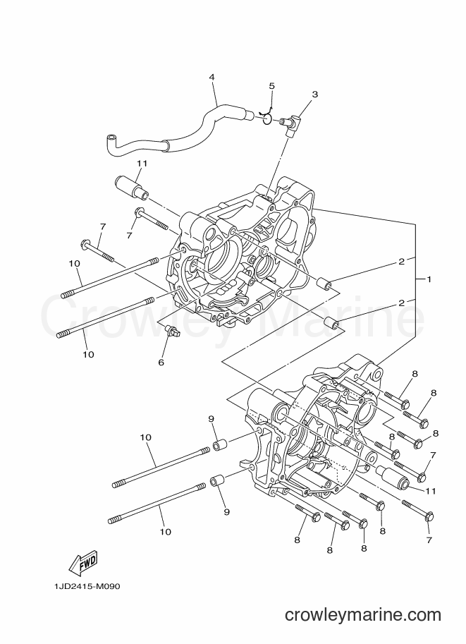 2016 Scooter T115C-5 - T115C-5 (BP41) [010] - CRANKCASE