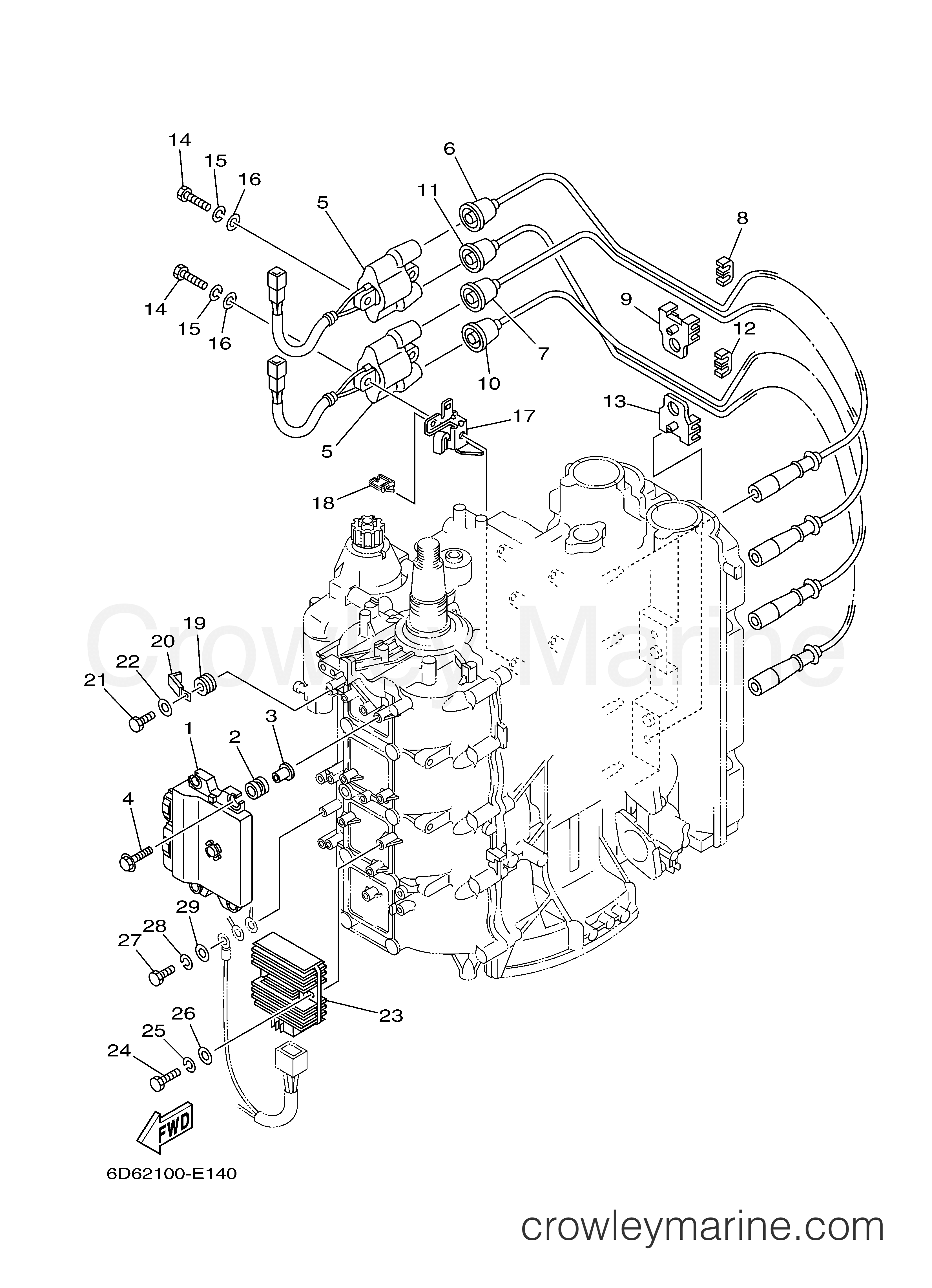 ELECTRICAL 1 2005 Outboard 90hp F90TLR Crowley Marine