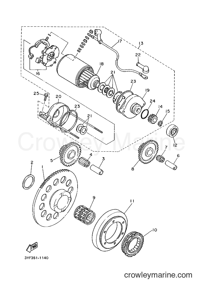 1996 Dirt Bike XTZ660 - XTZ660 (4NV2) [010] - STARTER CLUTCH