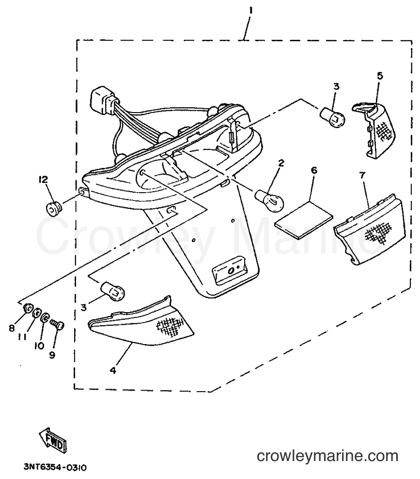 1990 Scooter CT50S - CT50S (3NT7) [999] - TAILLIGHT
