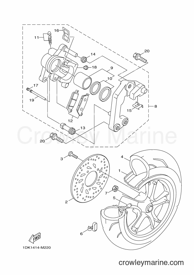 2015 Scooter XC155 - XC155 (2SW2) [010] - REAR WHEEL