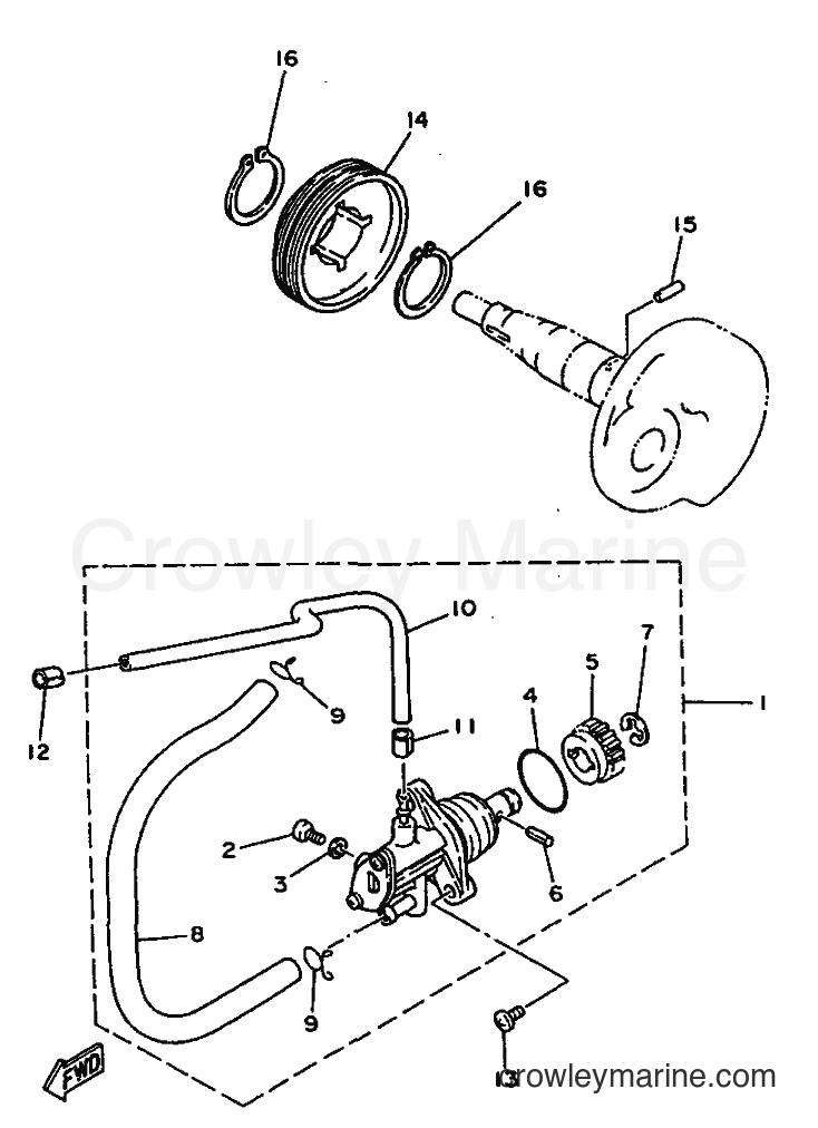 1997 Scooter YN50 - YN50 (5AD5) [010] - OIL PUMP