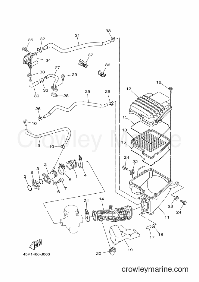 Yamaha Motors FZ16 (45P1) [010] - INTAKE