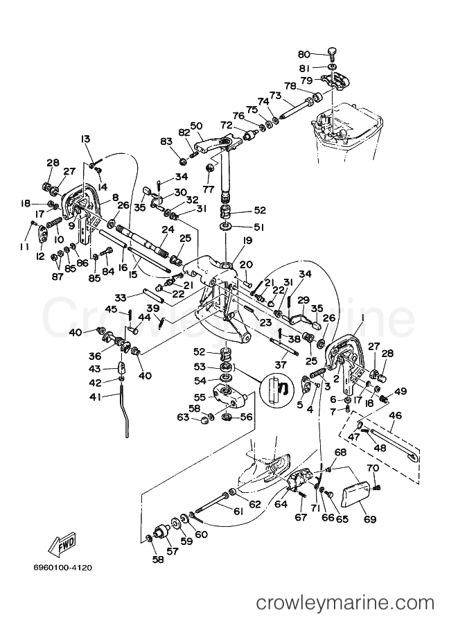 Yamaha Motors 55BET (6972) [030] - BRACKET 5