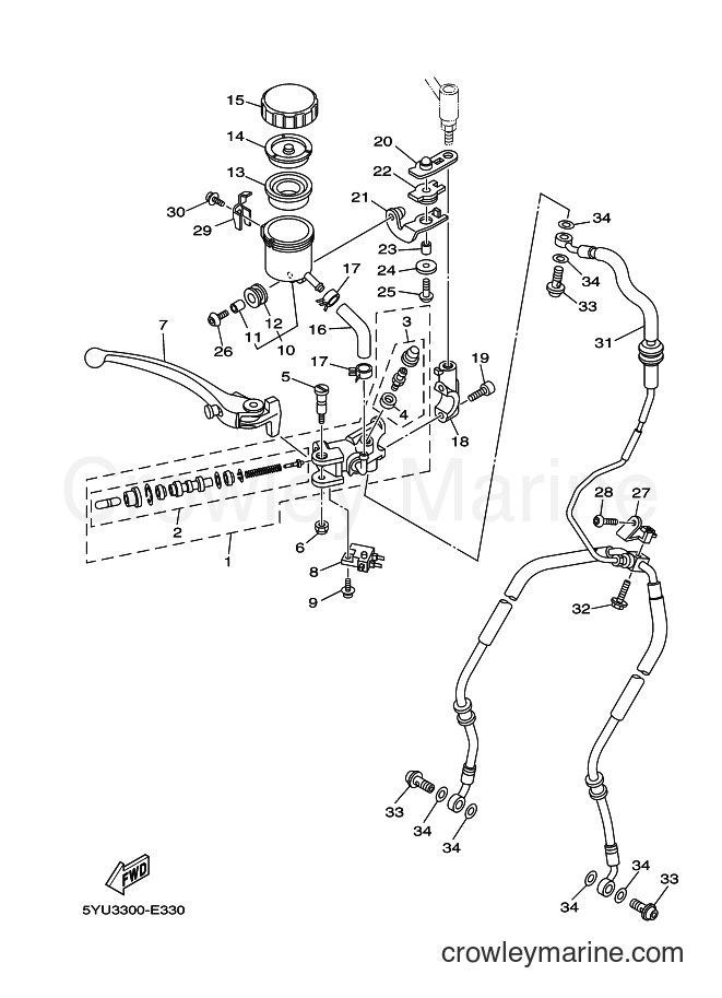 2006 Street Bike MT01 - MT01 (5YU4) [030] - FRONT MASTER CYLINDER