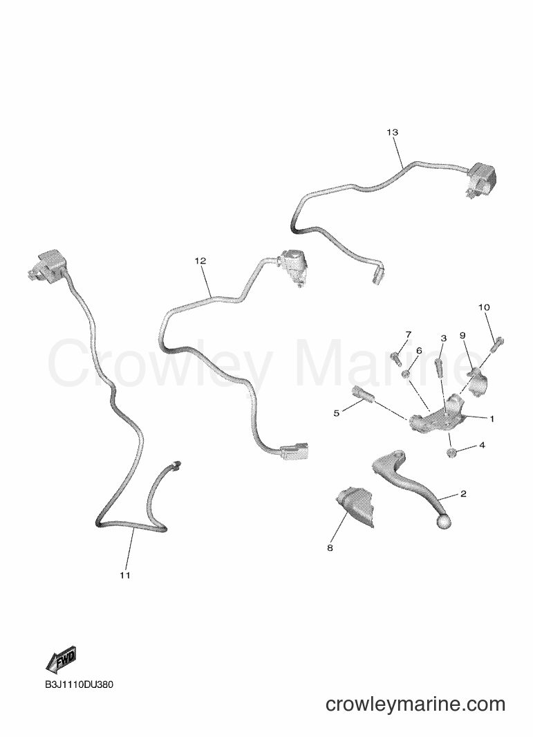 2019 Dirt Bike YZ450FX - YZ450FX (B3J2) [010] - HANDLE SWITCH & LEVER
