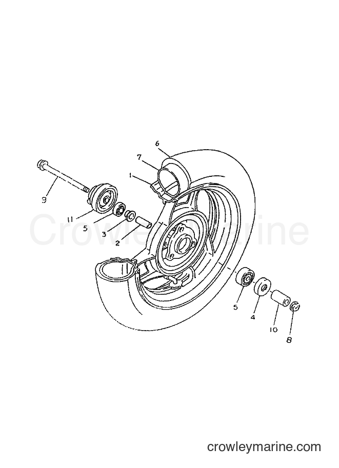 1999 Scooter CY50R - CY50R (3WG8) [010] - FRONT WHEEL