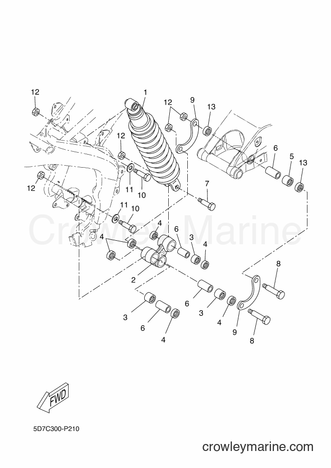 Yamaha Motors MT125A (5D7D) [040] - REAR SUSPENSION