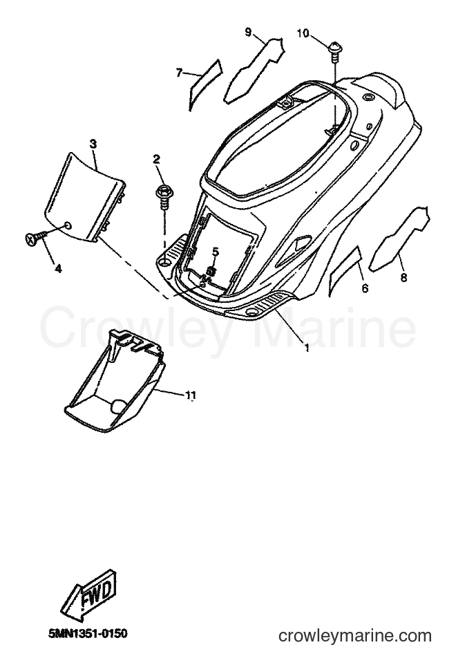 Yamaha Motors CW50 (5MN1) [040] - SIDE COVER