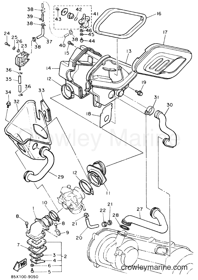1989 Snowmobile SV80 - SV80 (85Y1) [040] - INTAKE