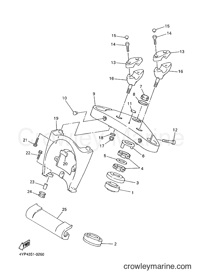 Yamaha Motors XVZ1300A (4YP4) [010] - STEERING