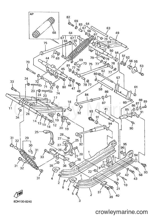 1998 Snowmobile VX700ZER - VX700ZER (8DK1) [020] - TRACK SUSPENSION 2