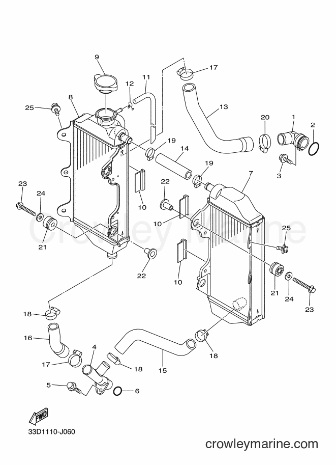 2012 Dirt Bike YZ450F - YZ450F (33DA) [010] - RADIATOR & HOSE