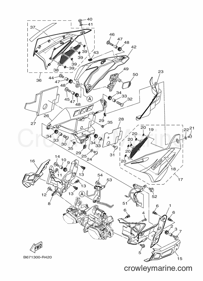 Yamaha Motors MTN1000 (B671) [050] - COWLING 3