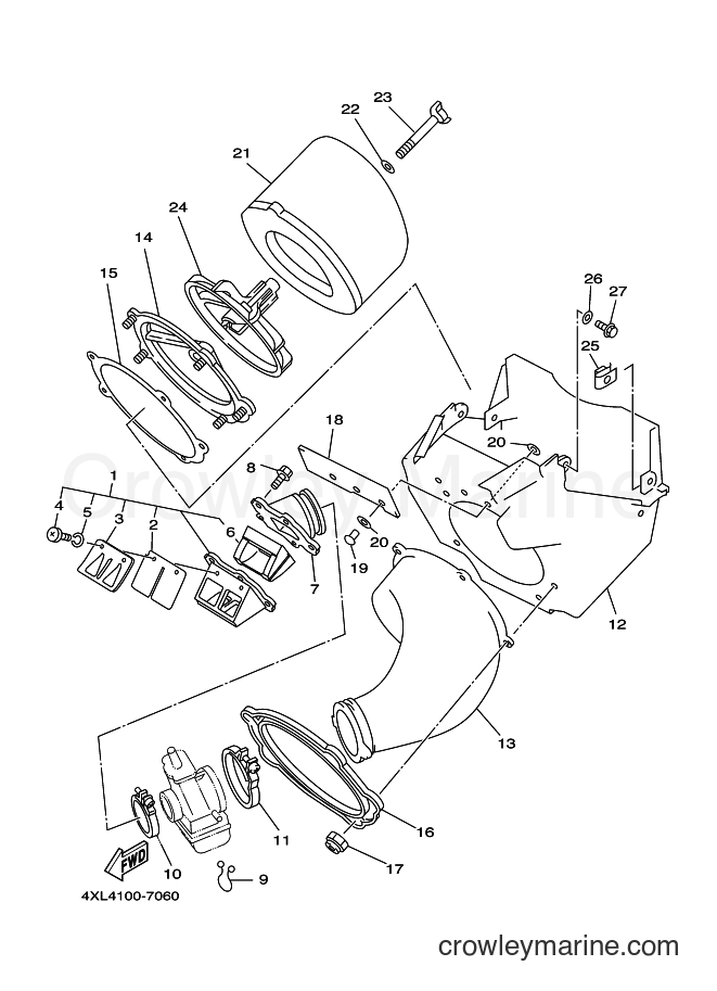 1998 Dirt Bike YZ250 - YZ250 (5DJ2) [030] - INTAKE