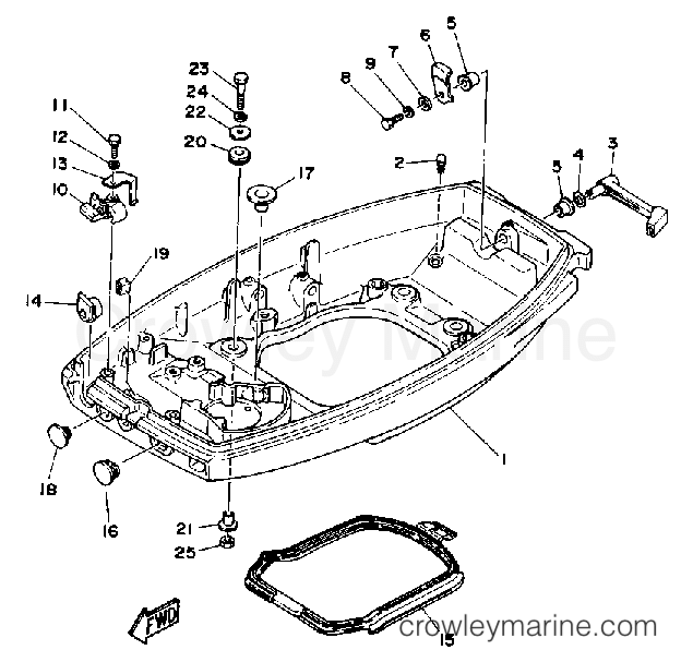 Yamaha Motors CV40ELD - BOTTOM COWLING