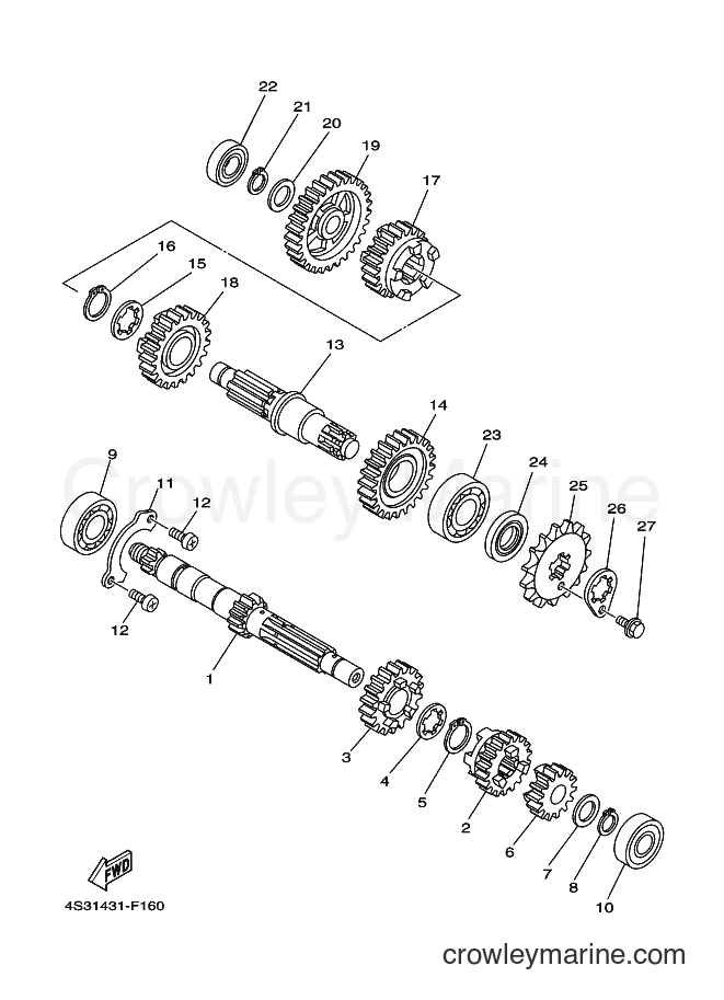 2007 Dirt Bike JT135 - JT135 (4S32) [010] - TRANSMISSION