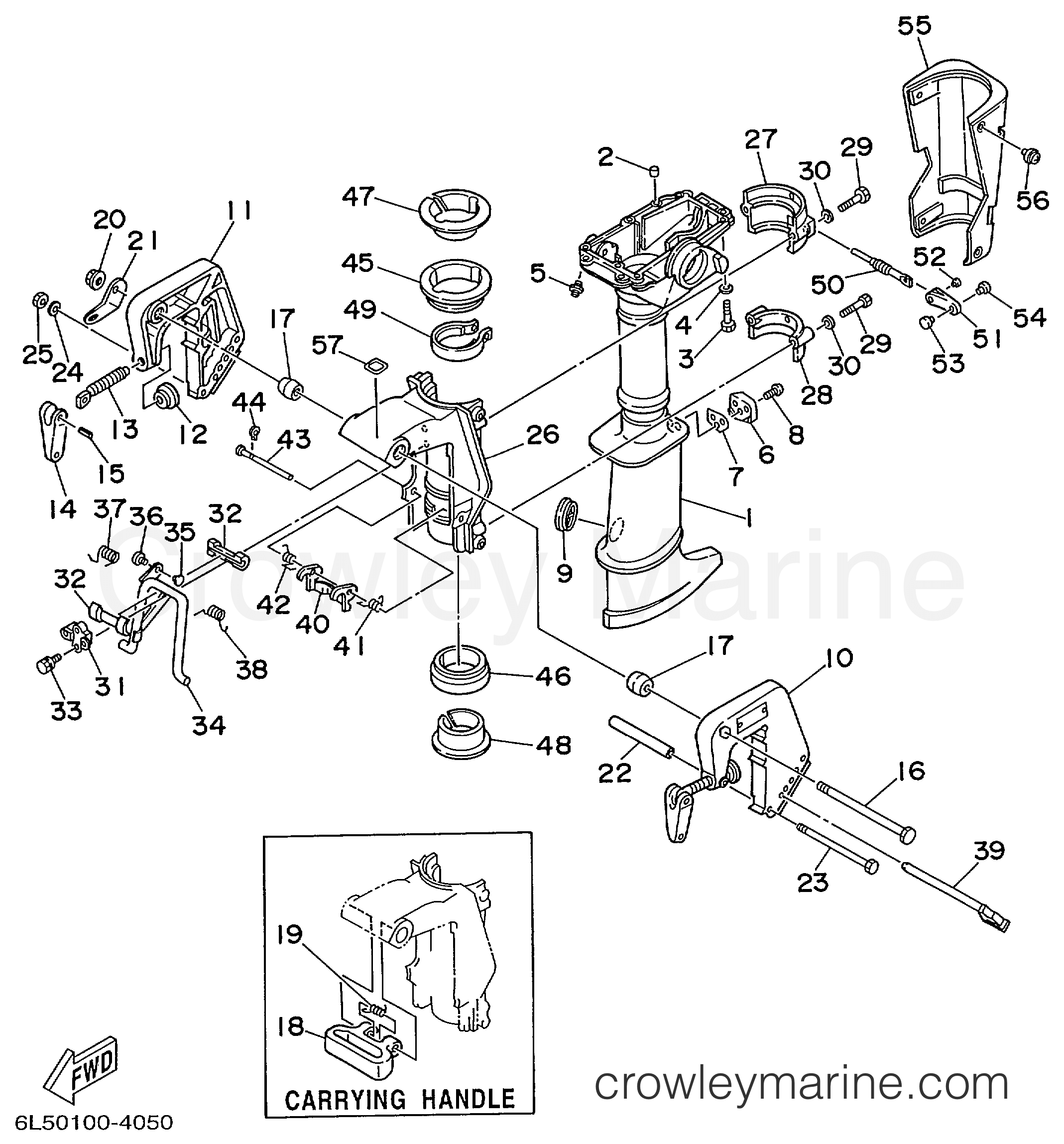 Yamaha Motors 3MSHY - UPPER CASING BRACKET