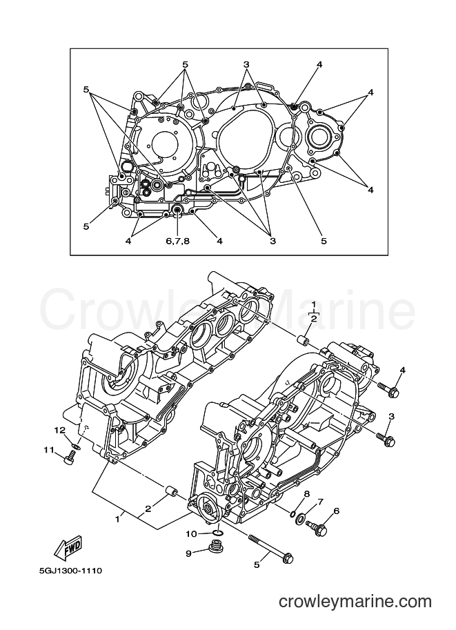 Yamaha Motors XP500 (4B5B) [010] - CRANKCASE