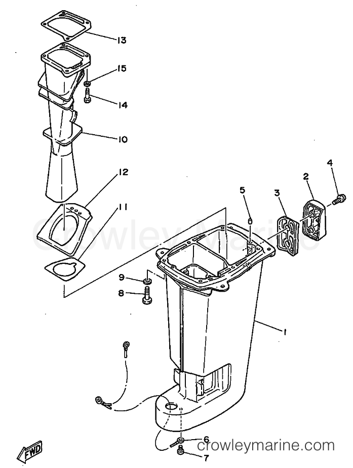 Yamaha Motors 25N (6L2) [08C] - UPPER CASING