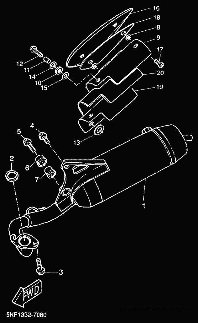 1999 Scooter YQ50 - YQ50 (5KH1) [010] - EXHAUST
