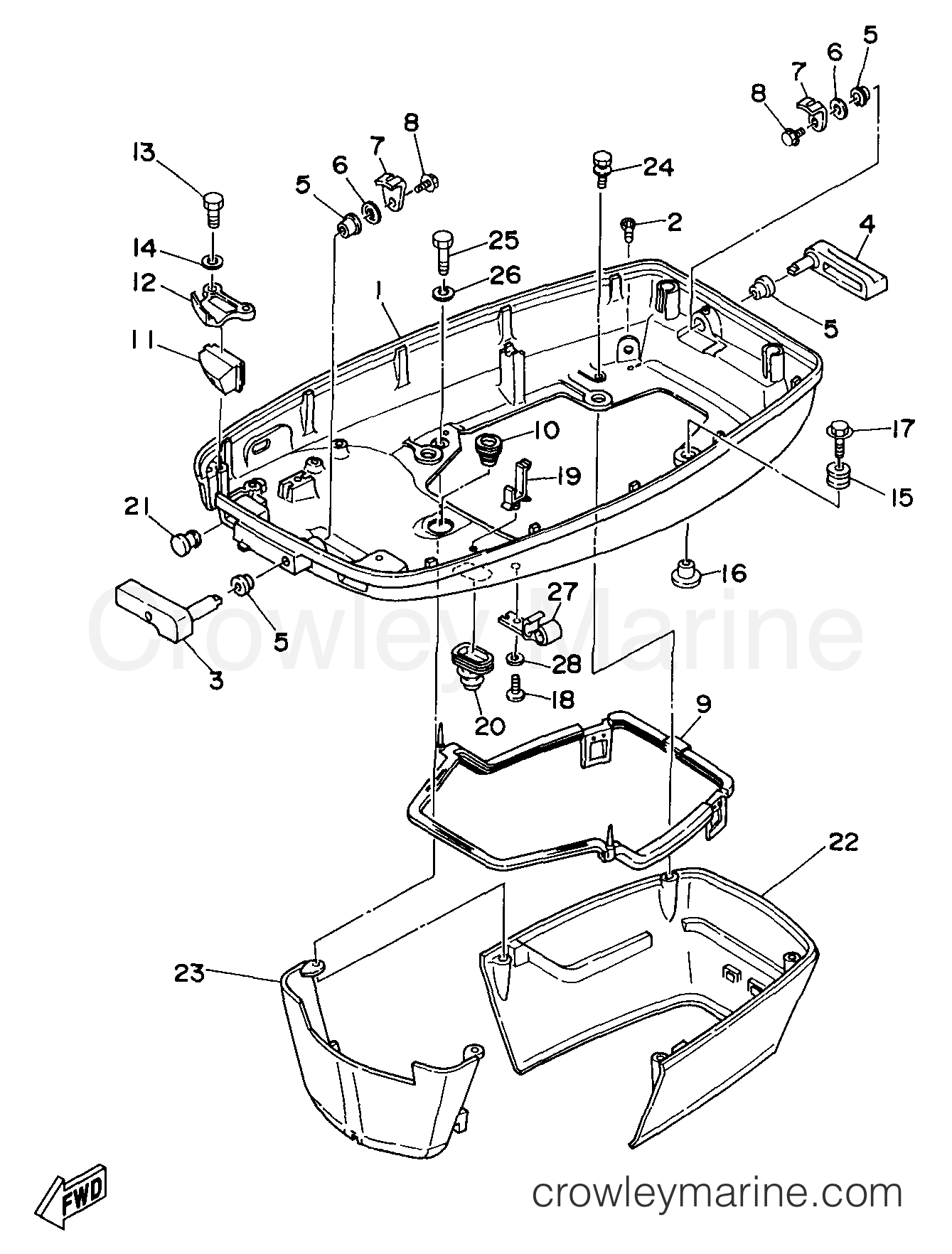 Yamaha Motors C75TLRX - BOTTOM COWLING