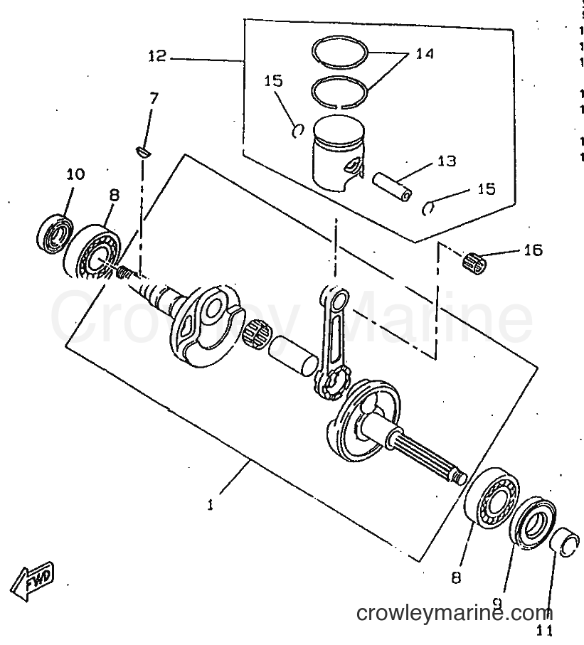 1998 Scooter CW50RS - CW50RS (4TDJ) [999] - CRANKSHAFT & PISTON