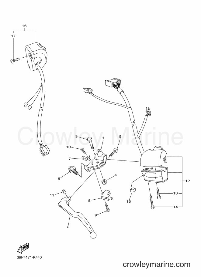 2012 Street Bike FZ8-N - FZ8-N (39PC) [010] - HANDLE SWITCH & LEVER