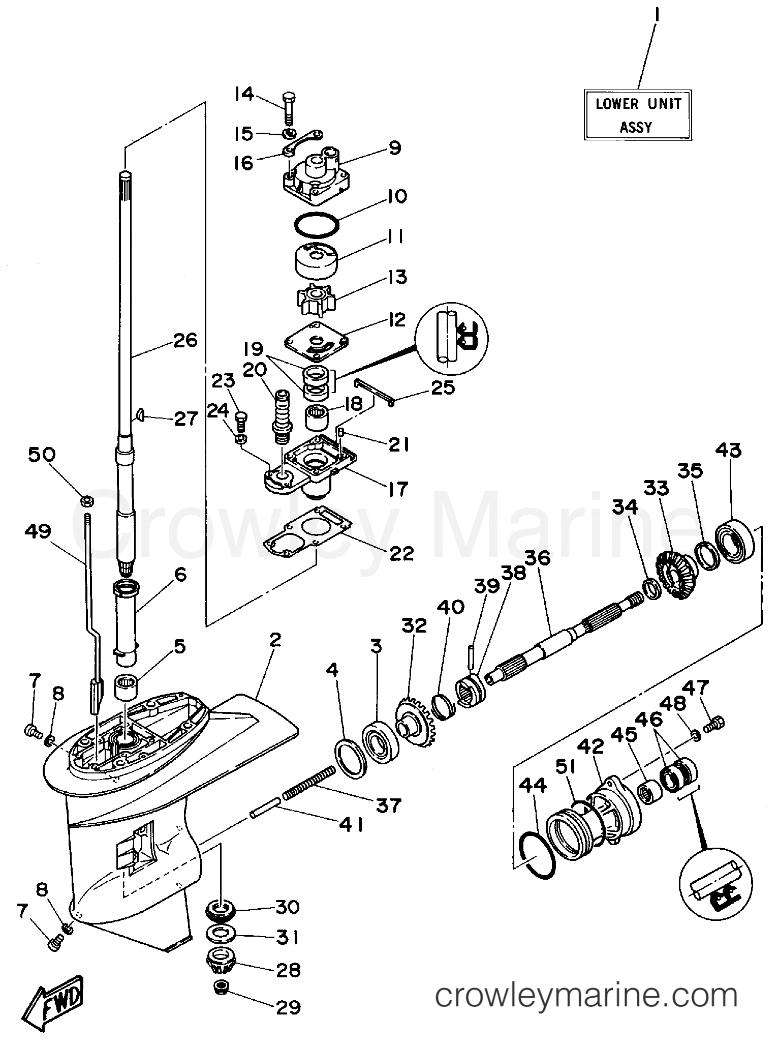 Yamaha Motors 25ELRS - LOWER CASING DRIVE 1