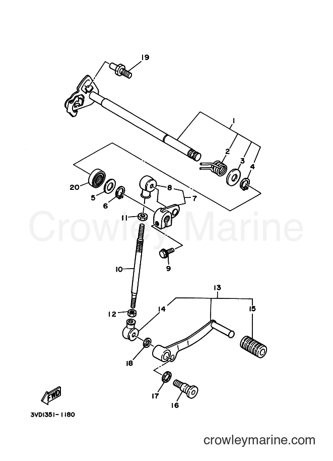 2000 Street Bike TDM850 - TDM850 (4TX6) [080] - SHIFT SHAFT