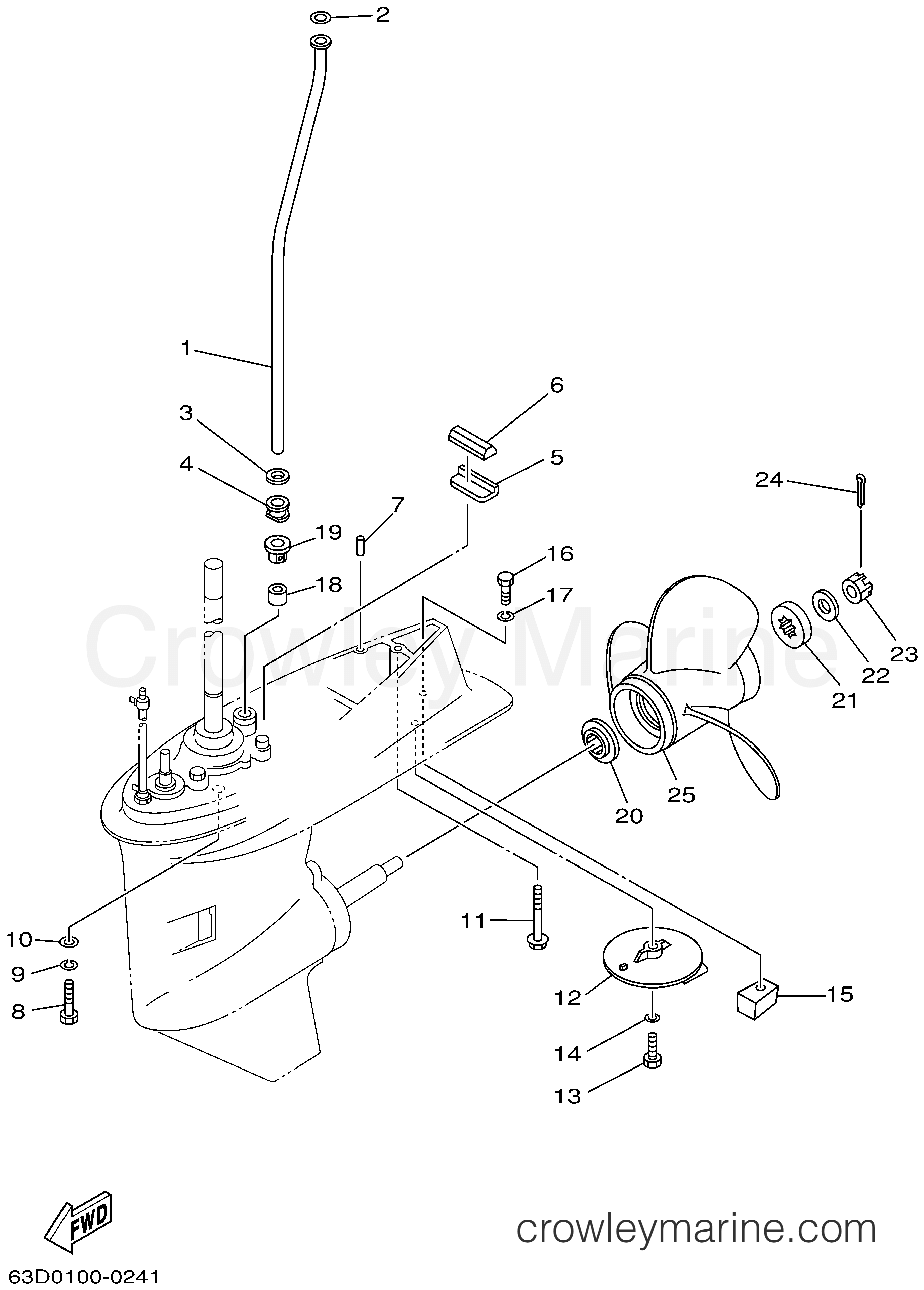 Yamaha Motors C40TLRA - LOWER CASING DRIVE 2