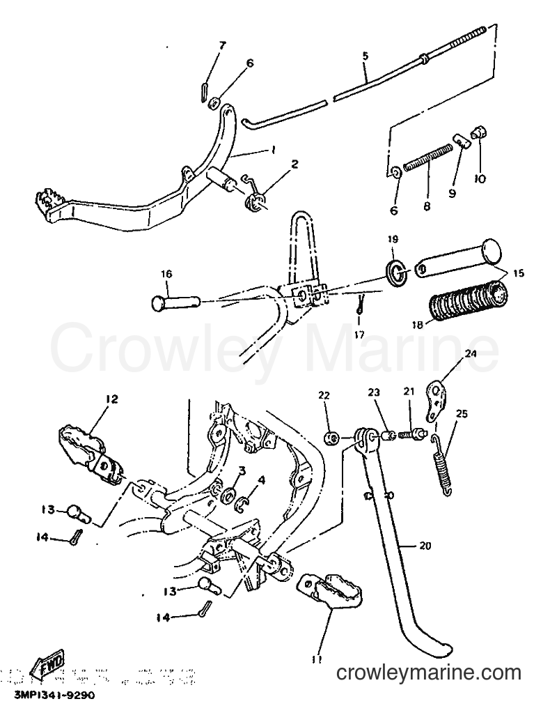 1989 Scooter DT50R - DT50R (3MS1) [999] - STAND & FOOTREST