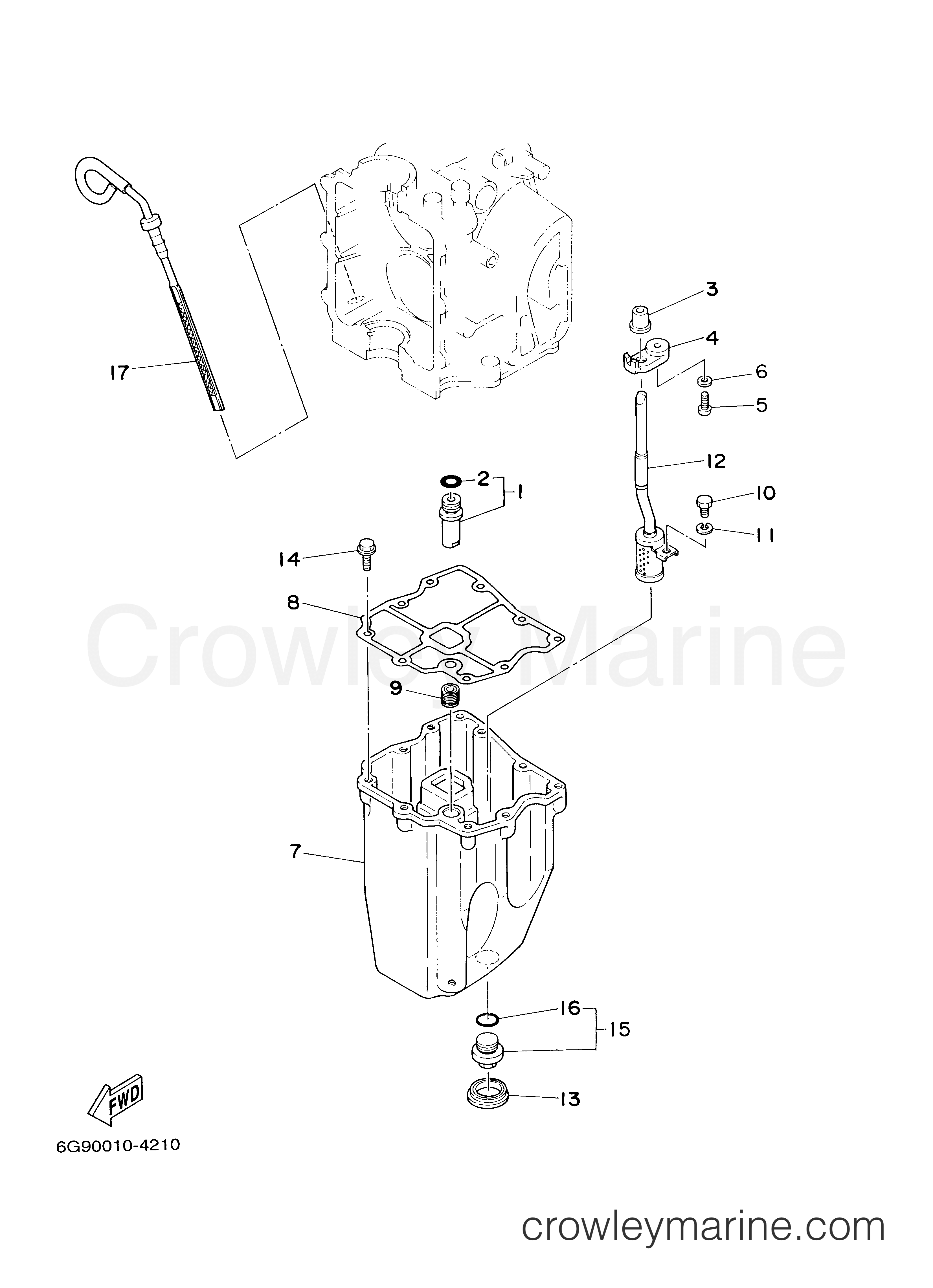 Yamaha Motors F9.9MSHD - OIL PAN