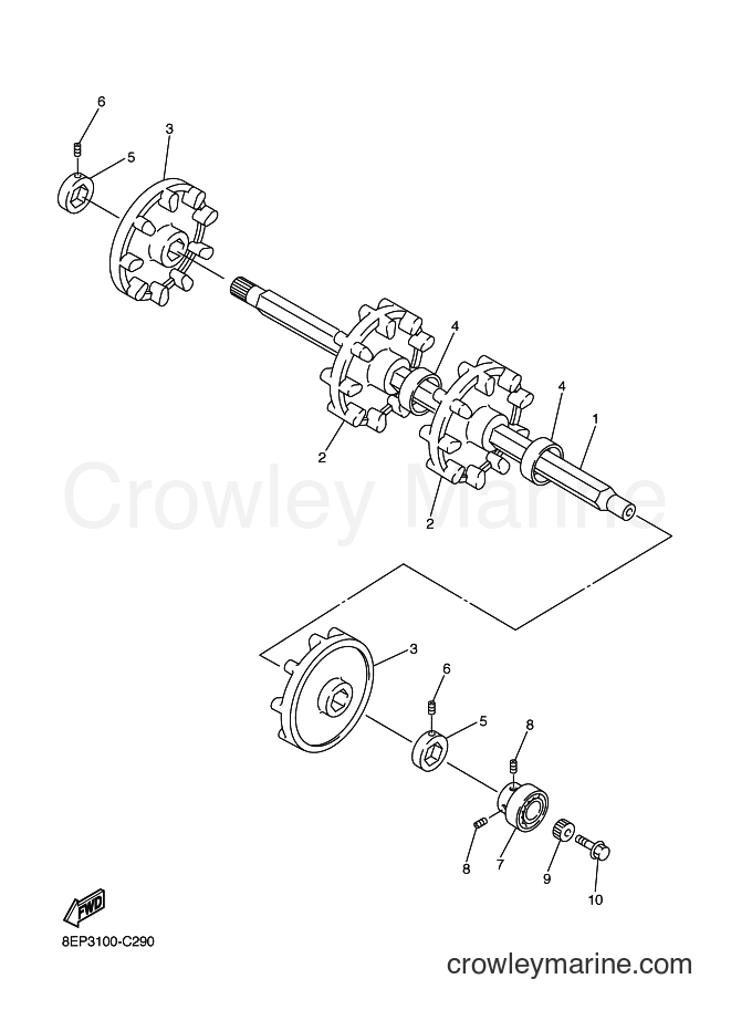 2004 Snowmobile RX10M - RX10M (8EV4) [020] - TRACK DRIVE 1